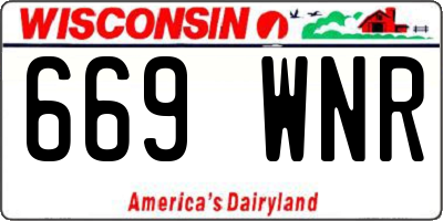 WI license plate 669WNR