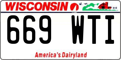 WI license plate 669WTI