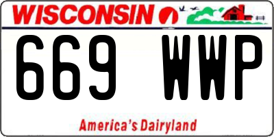 WI license plate 669WWP