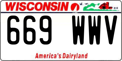 WI license plate 669WWV