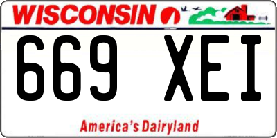 WI license plate 669XEI