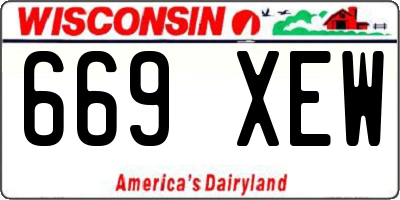WI license plate 669XEW