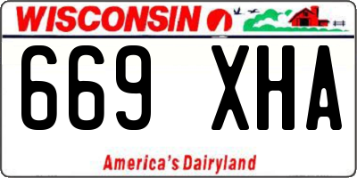 WI license plate 669XHA