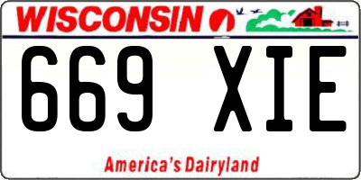 WI license plate 669XIE
