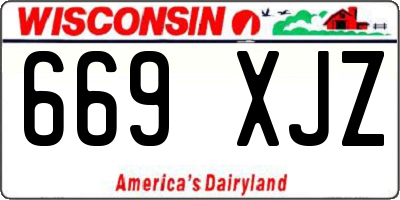 WI license plate 669XJZ