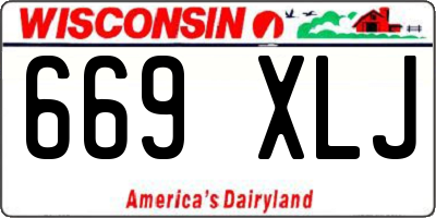 WI license plate 669XLJ
