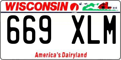 WI license plate 669XLM