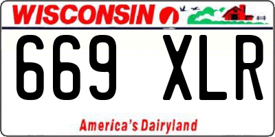 WI license plate 669XLR