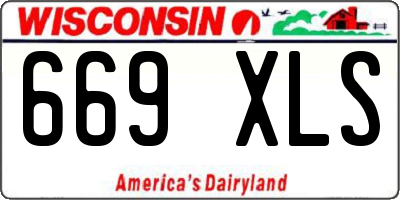 WI license plate 669XLS