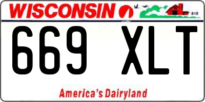 WI license plate 669XLT
