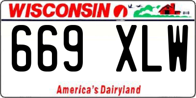 WI license plate 669XLW
