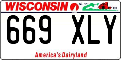 WI license plate 669XLY