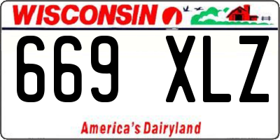 WI license plate 669XLZ