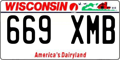 WI license plate 669XMB