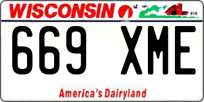 WI license plate 669XME