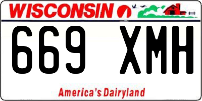 WI license plate 669XMH