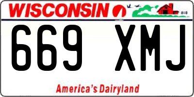 WI license plate 669XMJ