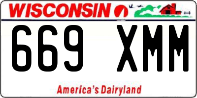 WI license plate 669XMM
