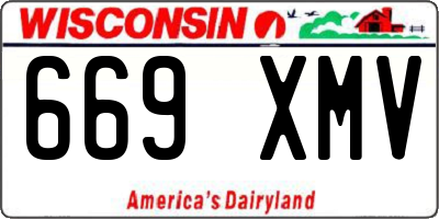 WI license plate 669XMV