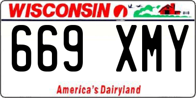 WI license plate 669XMY