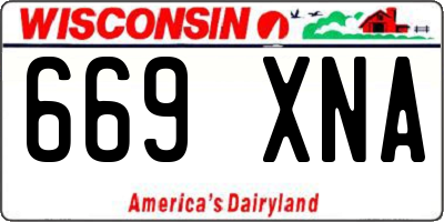 WI license plate 669XNA