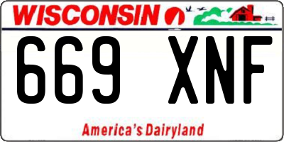 WI license plate 669XNF