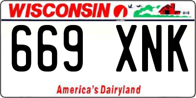 WI license plate 669XNK