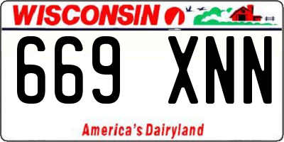 WI license plate 669XNN