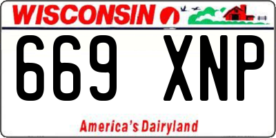 WI license plate 669XNP