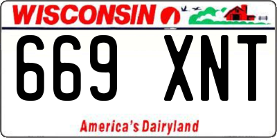 WI license plate 669XNT