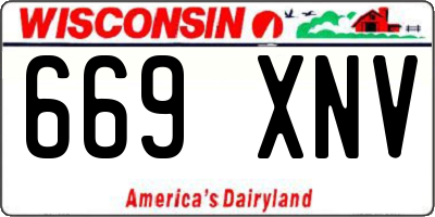 WI license plate 669XNV