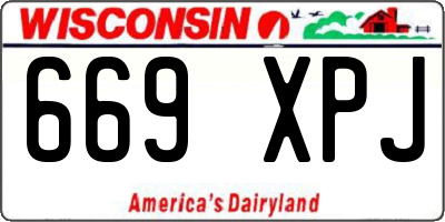 WI license plate 669XPJ