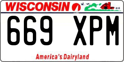 WI license plate 669XPM