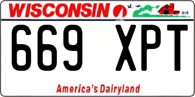 WI license plate 669XPT
