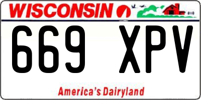 WI license plate 669XPV