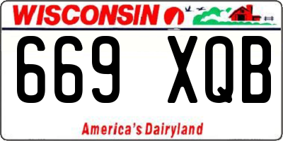 WI license plate 669XQB