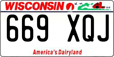 WI license plate 669XQJ