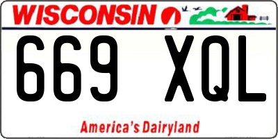 WI license plate 669XQL