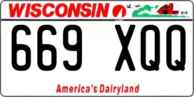 WI license plate 669XQQ