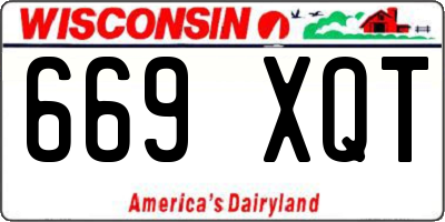 WI license plate 669XQT