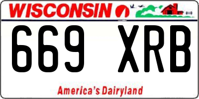 WI license plate 669XRB