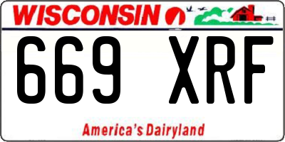 WI license plate 669XRF