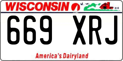 WI license plate 669XRJ