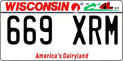 WI license plate 669XRM