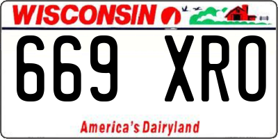 WI license plate 669XRO