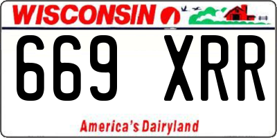WI license plate 669XRR