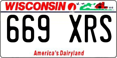 WI license plate 669XRS