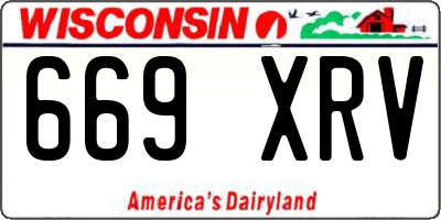 WI license plate 669XRV