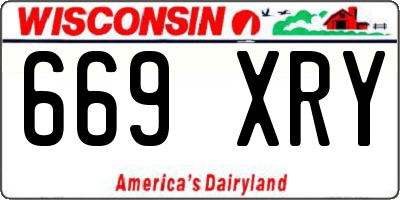 WI license plate 669XRY
