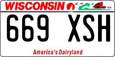 WI license plate 669XSH